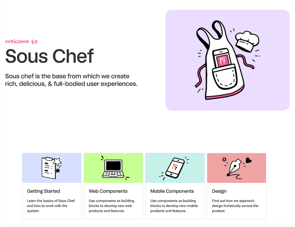 The Sous Chef documentation homepage