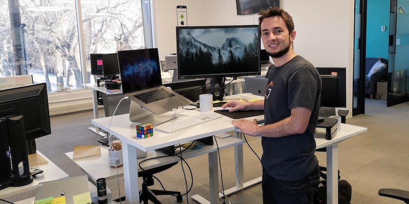 Me at 7shifts Saskatoon office